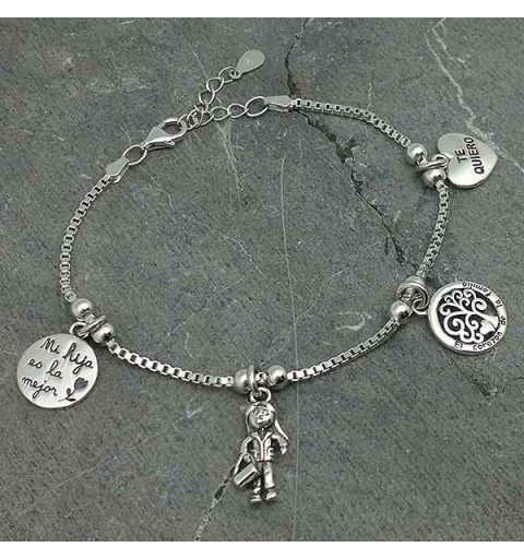 Sterling silver bracelet, ideal as a gift for a daughter.