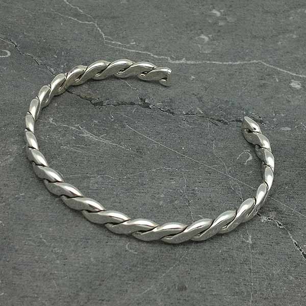 Braid-type bracelet, in sterling silver.