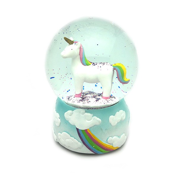 Bola de nieve con unicornio