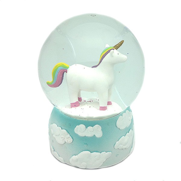 Bola de nieve con unicornio