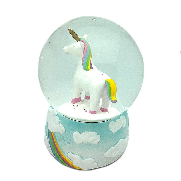 Bola de nieve con unicornio