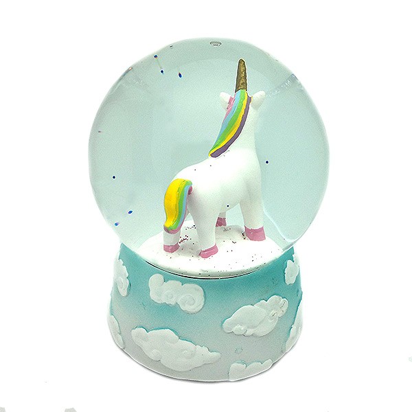Bola de nieve con unicornio