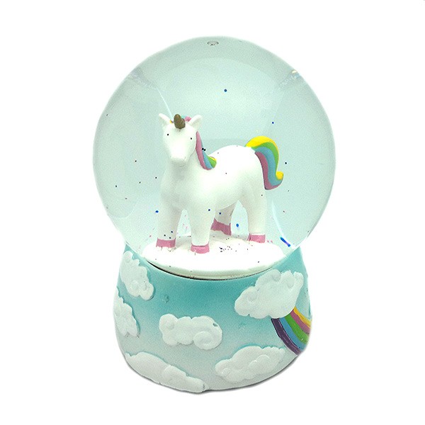 Bola de nieve con unicornio