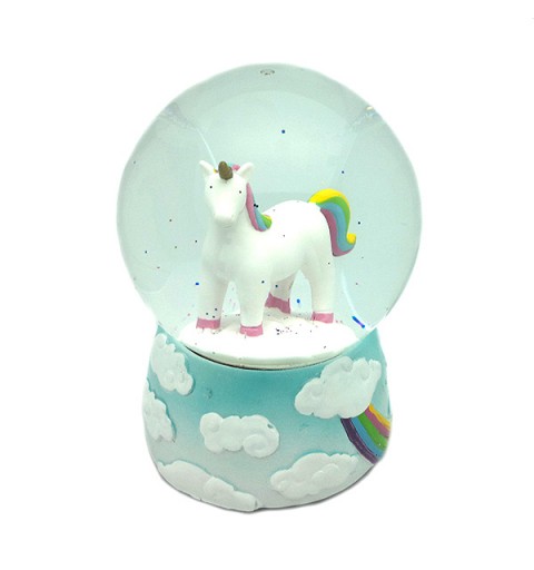 Bola de nieve con unicornio