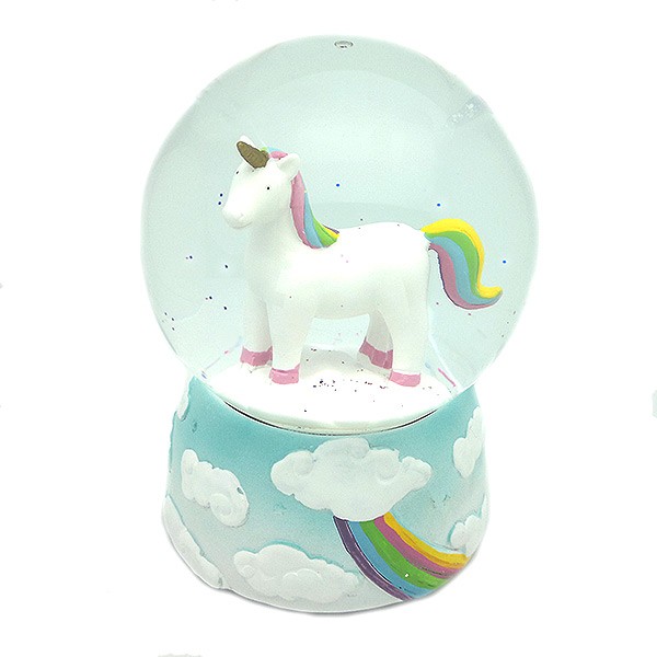 Bola de nieve con unicornio