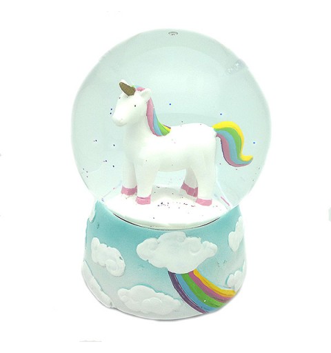 Bola de nieve con unicornio
