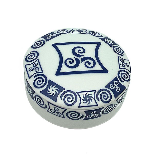 Caja porcelana con greca