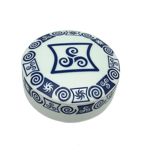 Caja porcelana con greca