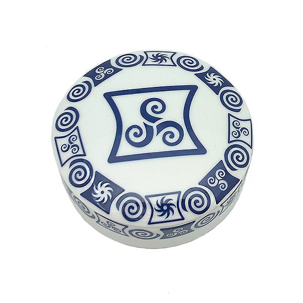 Caja porcelana con greca