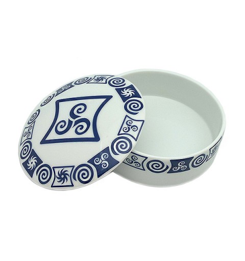 Caja porcelana con greca