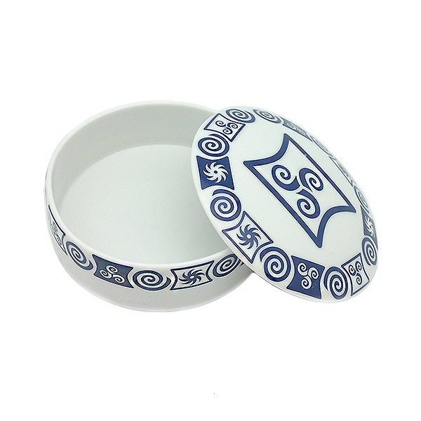 Caja porcelana con greca