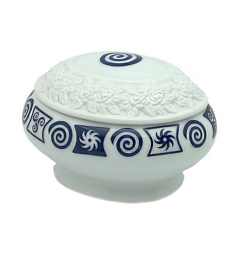 Spiral porcelain box