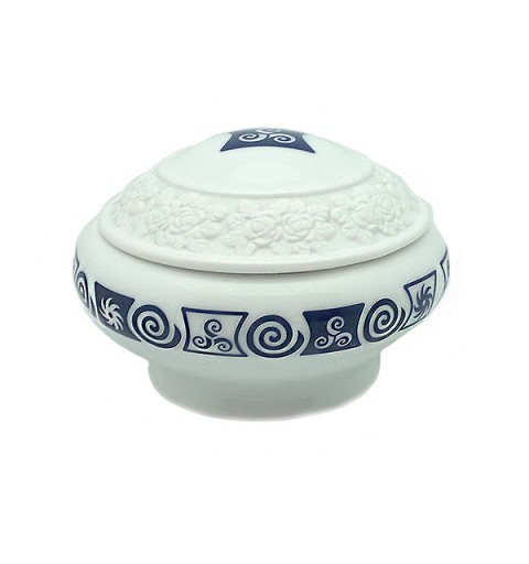 Porcelain box with relief