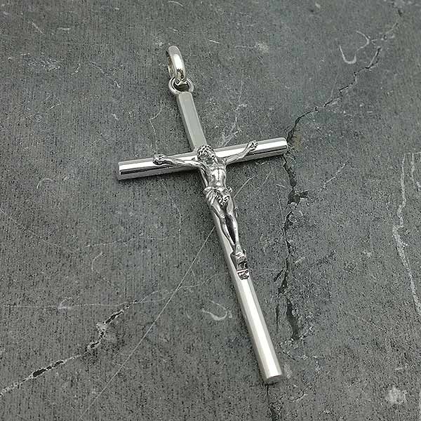 Big silver crucifix
