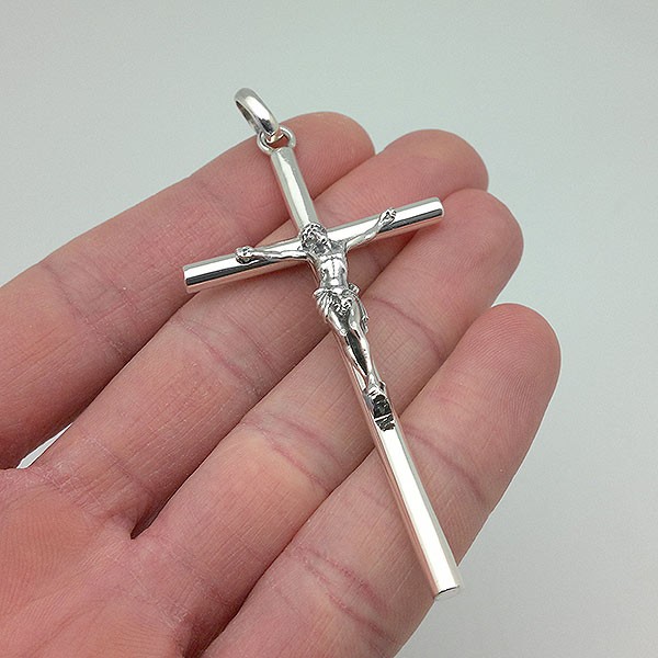 Big silver crucifix