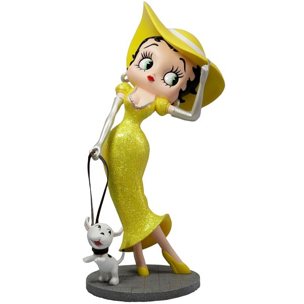 Betty Boop con Pudgy, vestido amarillo.