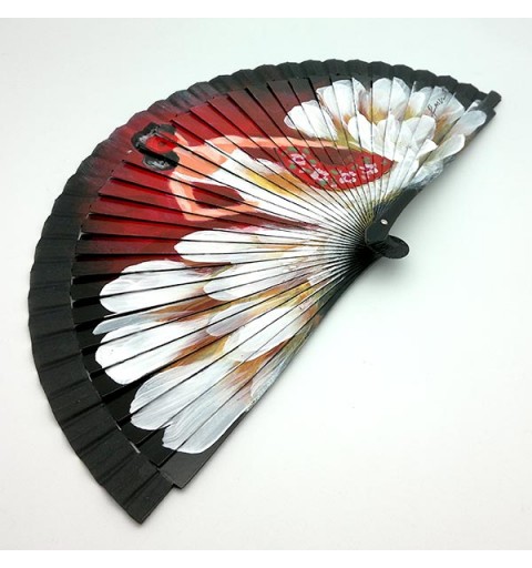 Hand-painted fan, recreating the figure of a Sevillian.