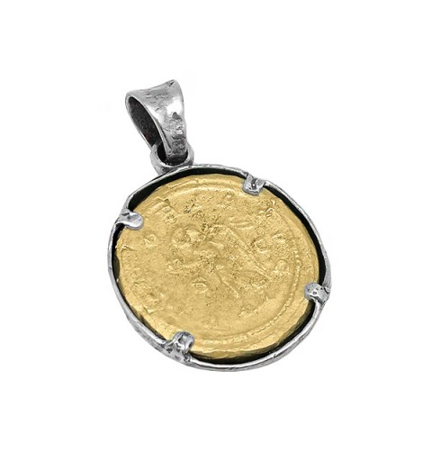 Roman coin silver pendant