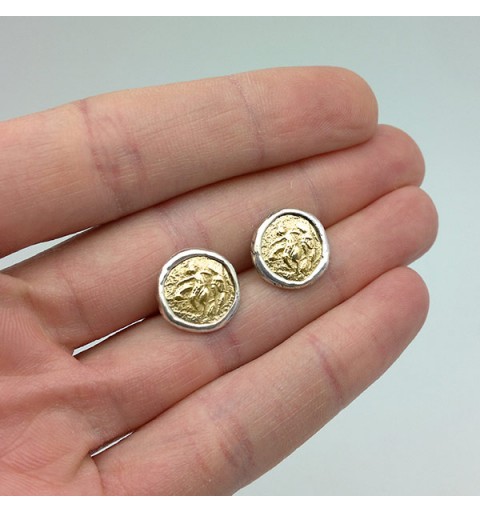 Sterling Roman coin earrings