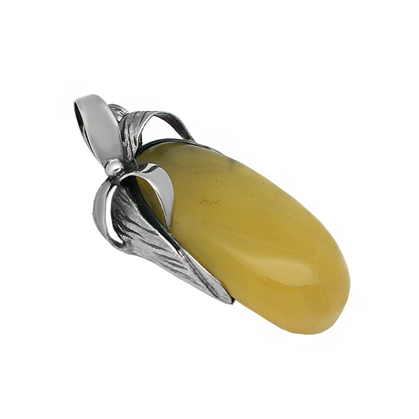 Colgante ámbar lazo