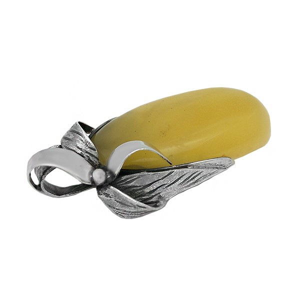 Colgante ámbar lazo