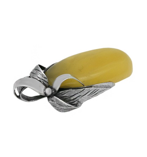 Colgante ámbar lazo