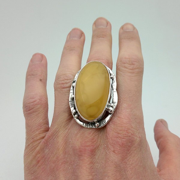 Amber Adjustable Ring