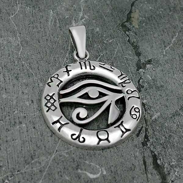 Colgante ojo de Horus con runas