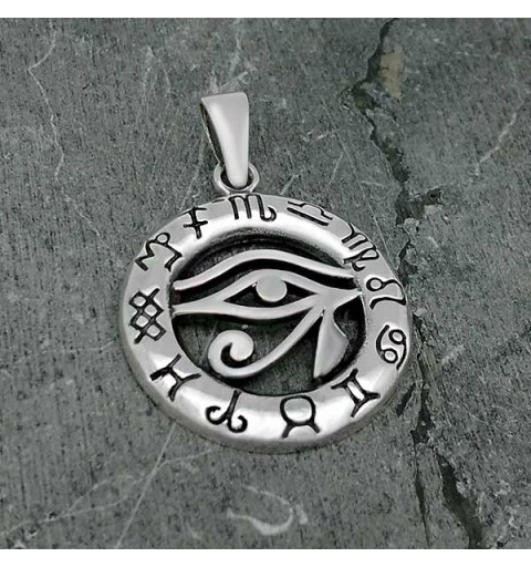 Colgante ojo de Horus con runas