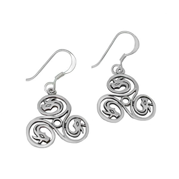 Trisquel dragon earrings