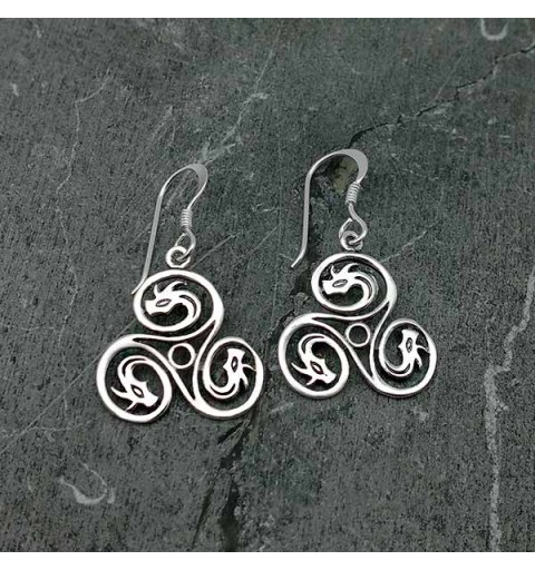 Trisquel dragon earrings