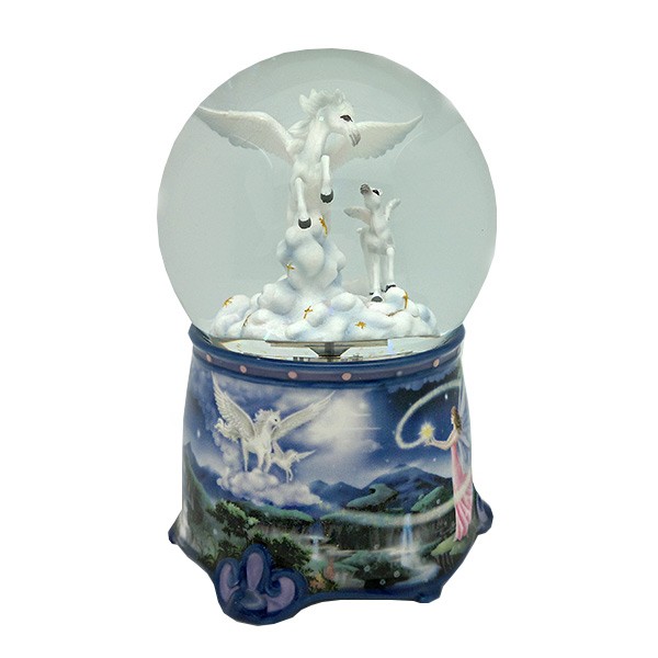 Bola de nieve con dos unicornios