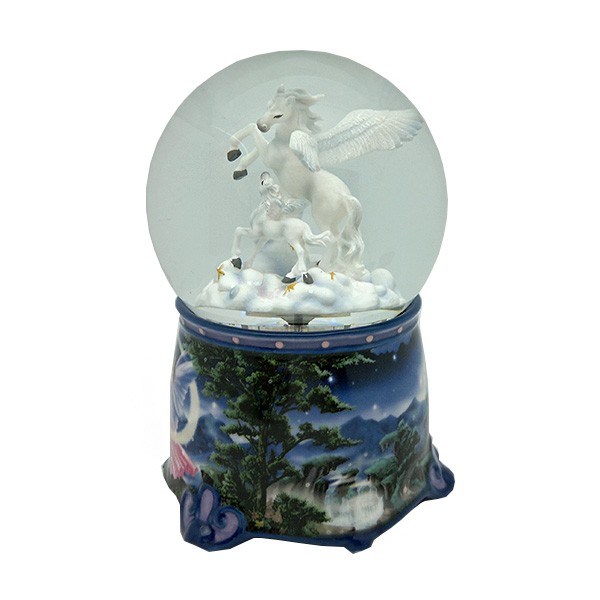 Snow globe with two unicorns