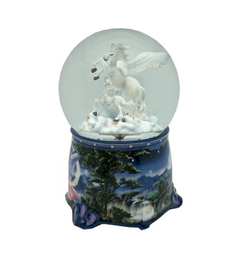 Bola de nieve con dos unicornios