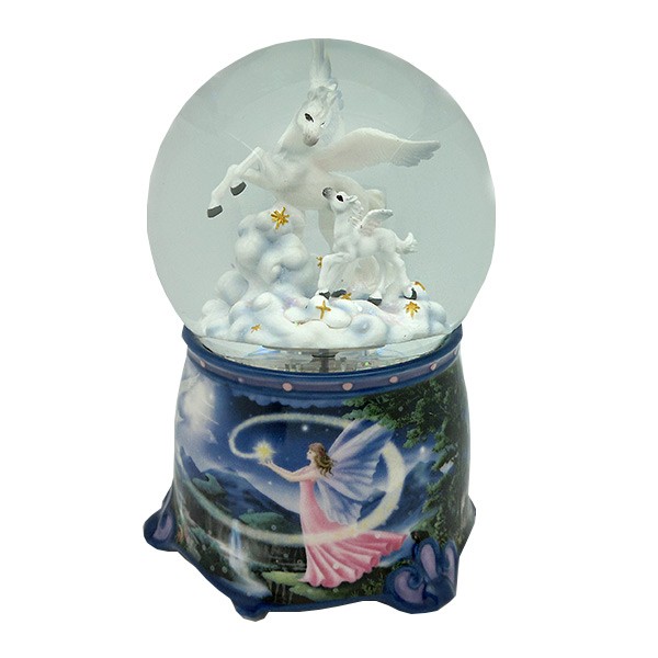 Bola de nieve con dos unicornios