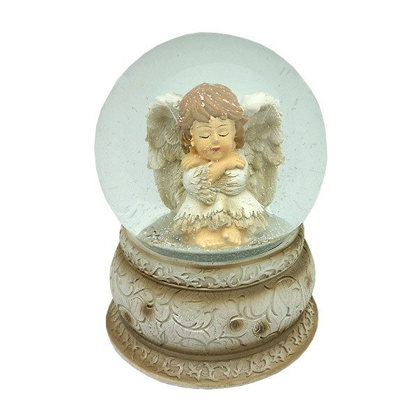 Bola de nieve con querubín.