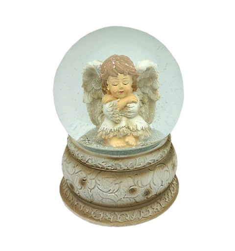 Bola de nieve con querubín.