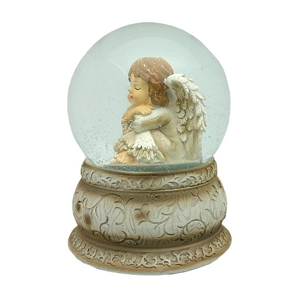 Bola de nieve con querubín.