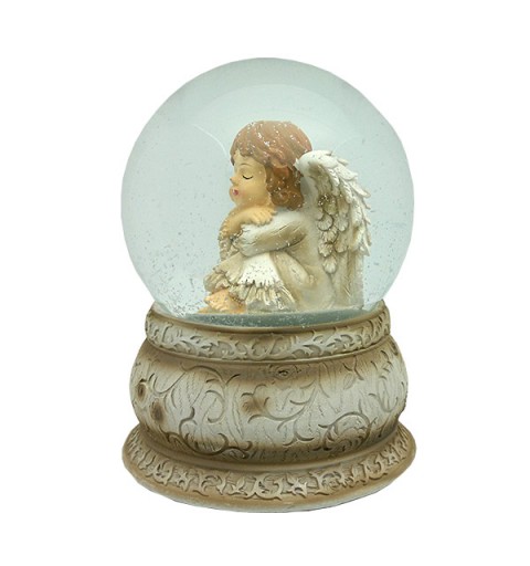 Bola de nieve con querubín.