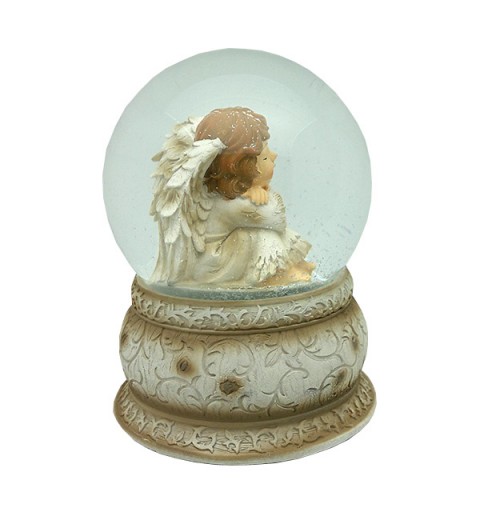 Bola de nieve con querubín.