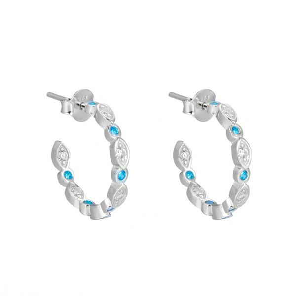 Pendientes aros azul