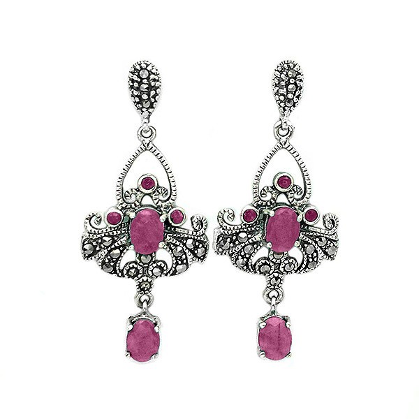 Pendientes de rubies