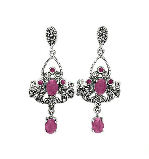 Pendientes de rubies