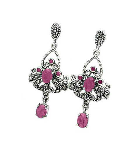 Pendientes de rubies