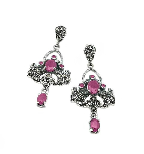 Pendientes de rubies