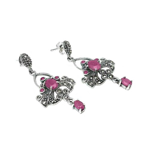 Pendientes de rubies