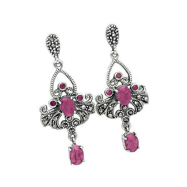 Pendientes de rubies