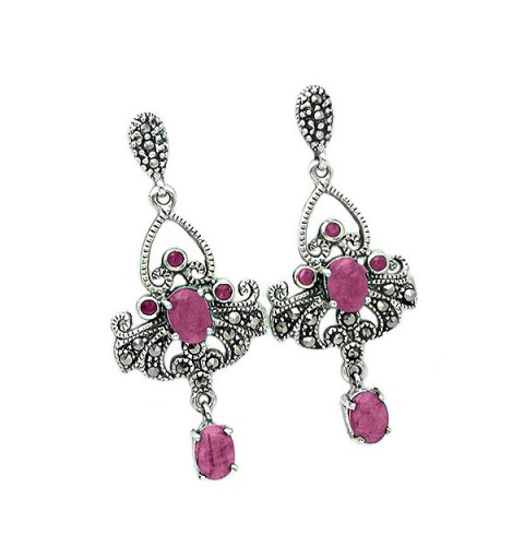 Pendientes de rubies