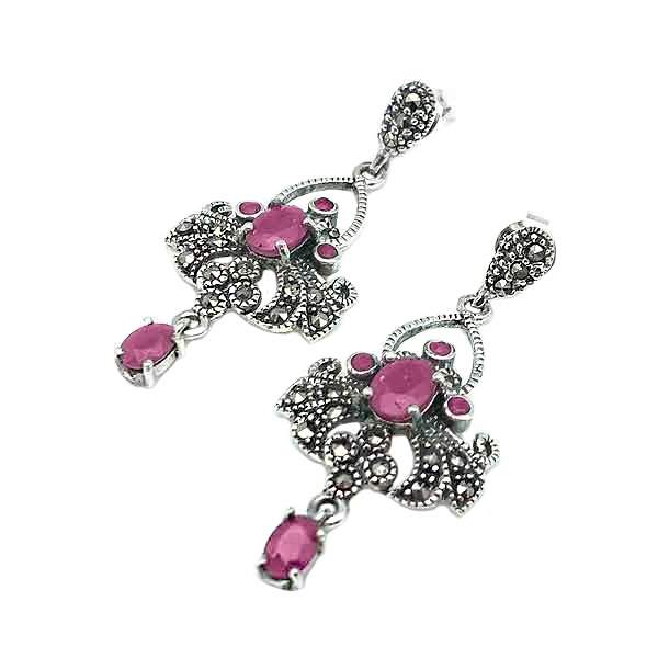 Pendientes de rubies