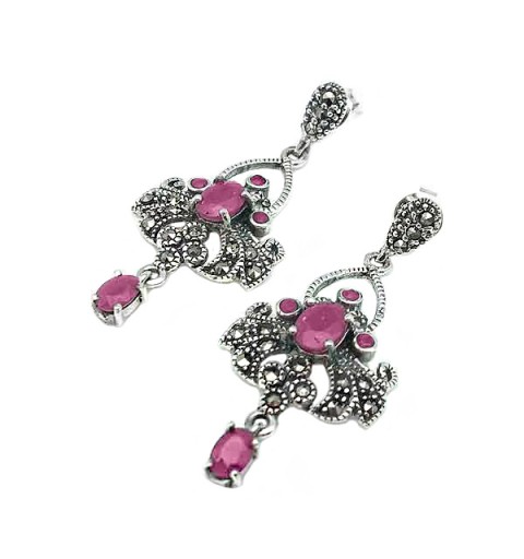 Pendientes de rubies
